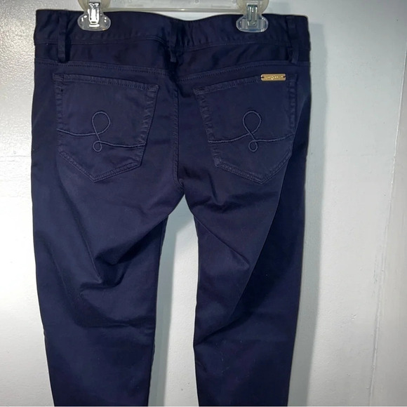 Lilly Pulitzer,2, worth sateen, midnight blue skinny lo-rise logo button zip - Picture 6 of 10